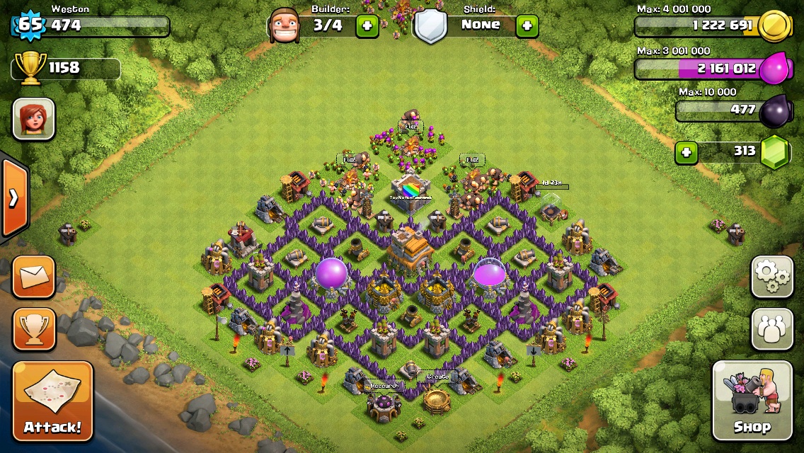 Pin Town Hall 7 Base