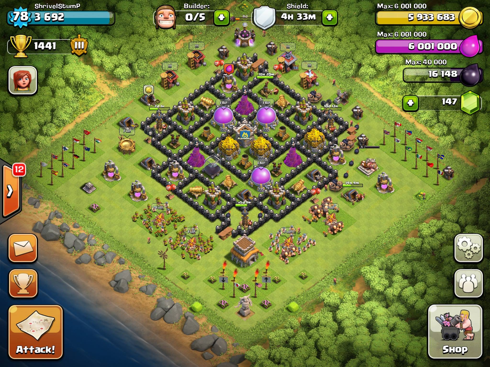 Clash Of Clans Tips Town Hall Level 8 Layouts