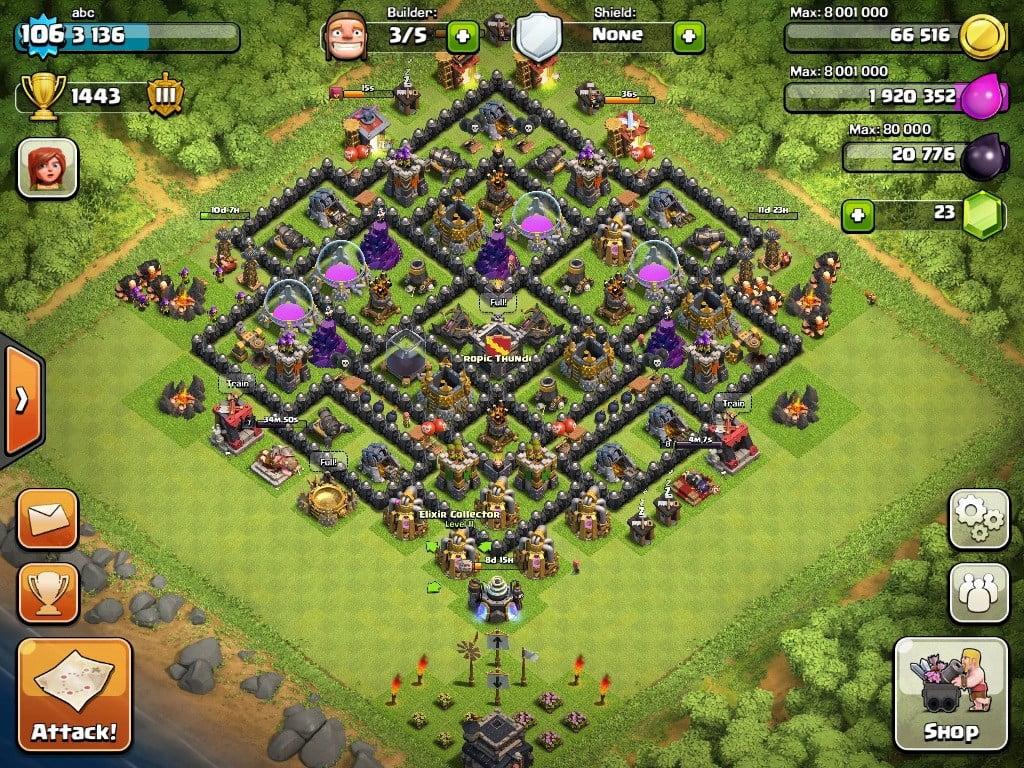 town hall level 9 base